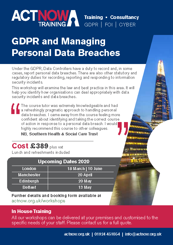 GDPr Handling Personal Data Breaches Page 1