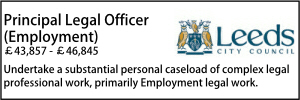Leeds dec 21 principal legal officer employment