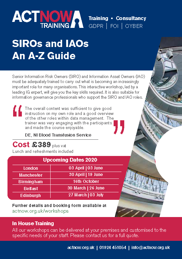SIROs and IAOs An A Z Guide Page 1