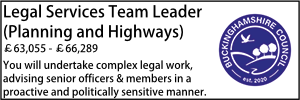 buckinghamshire dec 21 legal services team leader planning and highways