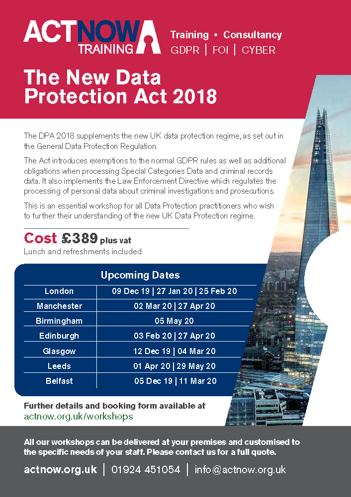 The Data Protection Act 2018 Page 1
